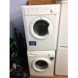 An Indesit dryer and Bosch washing machine