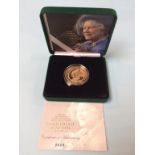 A 1900-2002 gold proof £5 Memorial Crown, 22ct gold, weight 39.94g