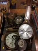 A Night Watchman's clock, a bulkhead clock etc.