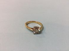 An 18ct diamond solitaire ring, approx. 1ct, size 'M', 3.5g