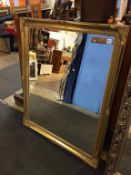 A large gilt framed mirror, 130cm x 105cm