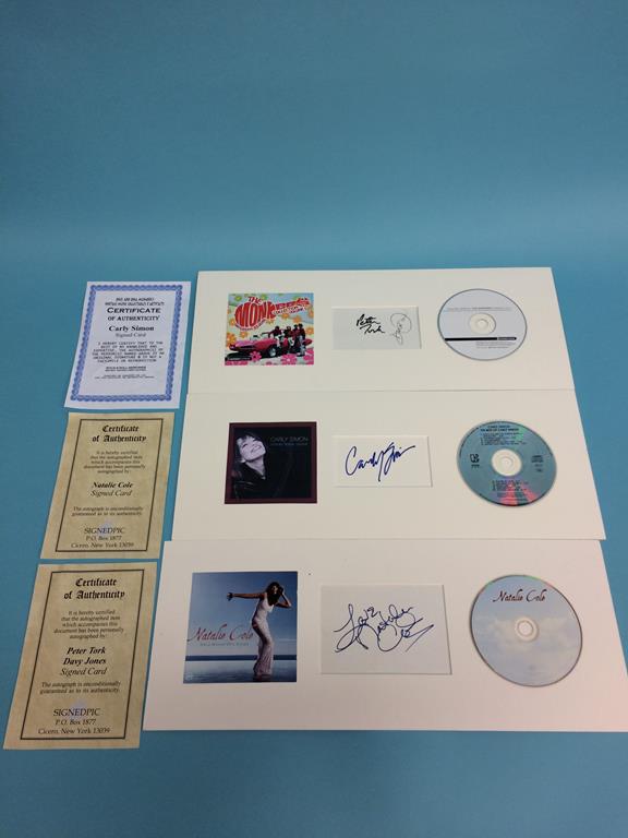 CD and Autographs to include; Boyzone, Simply Red, Blue, The Monkees, Carly Simon, Natalie Cole, - Image 3 of 5