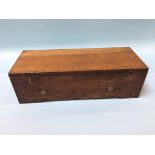 A Swiss musical box, in plain mahogany case, numbered 23300, 40cm wide