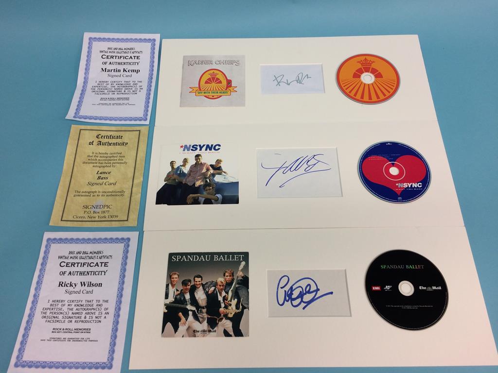 CD and autographs to include; The Kaiser Chiefs, N Sync, Spandau Ballet (2), Diana Ross, Leo - Image 2 of 6
