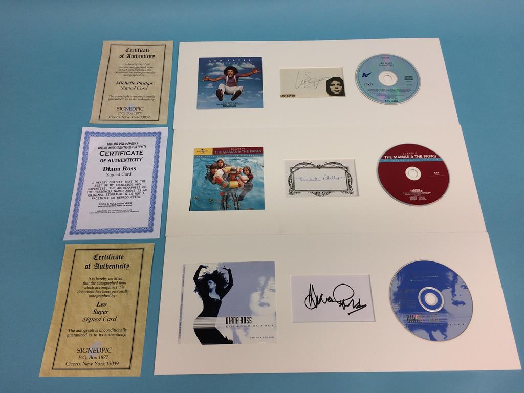 CD and autographs to include; The Kaiser Chiefs, N Sync, Spandau Ballet (2), Diana Ross, Leo - Image 3 of 6