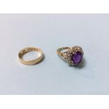 Two 18ct gold rings, 7g