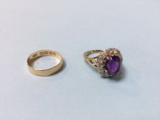 Two 18ct gold rings, 7g