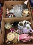 Two boxes of assorted, to include Royal Doulton figures etc.