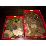 A quantity of assorted loose copper coinage