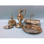 A quantity of silver plated wares