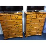 A pair of Westminster pine chest of drawers, 84cm wide