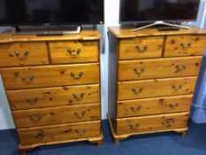 A pair of Westminster pine chest of drawers, 84cm wide