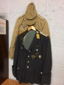 Two replica German World War II uniforms