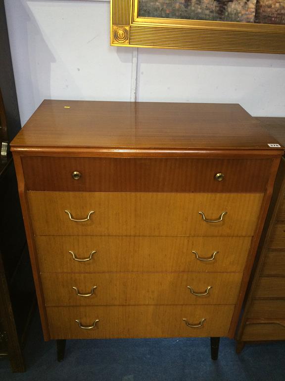 A teak Beeanese chest of drawers, 77cm wide