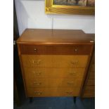 A teak Beeanese chest of drawers, 77cm wide