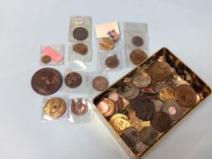 A collection of various Commemorative medals and tokens etc.