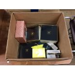 Three boxes of Chanel No5 talc and other cosmetics