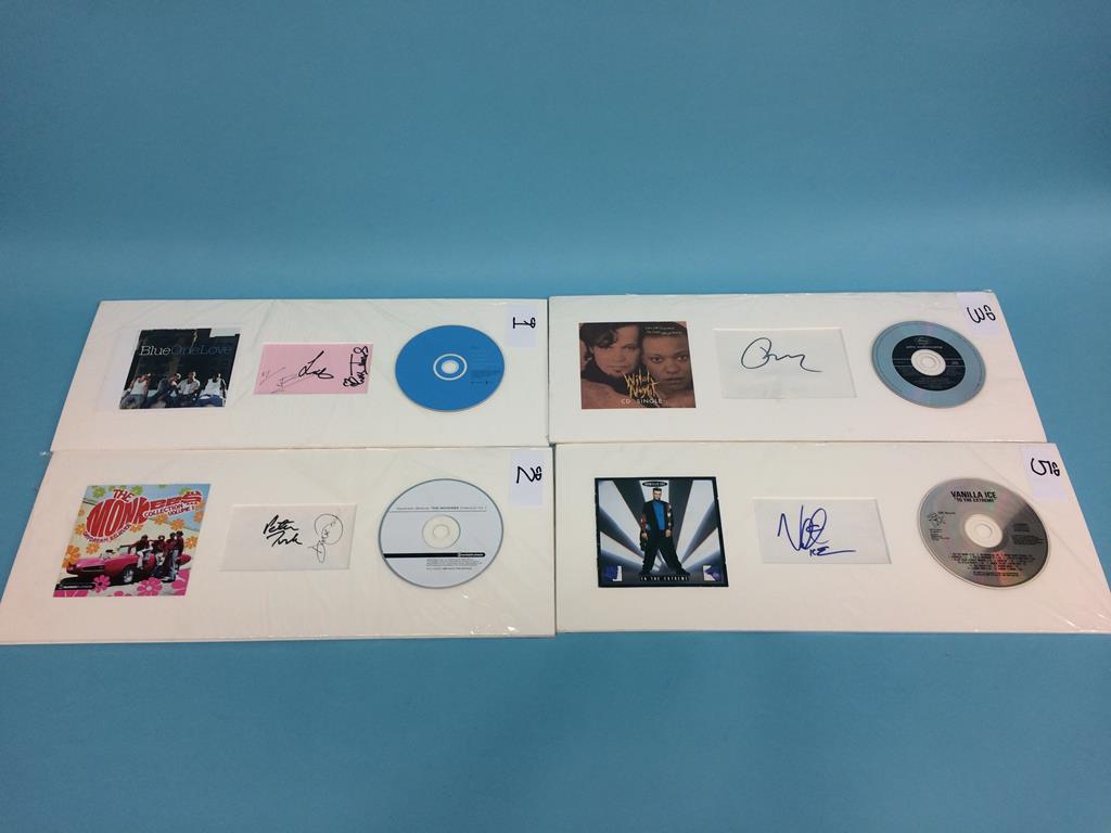 CD and Autographs to include; Boyzone, Simply Red, Blue, The Monkees, Carly Simon, Natalie Cole,
