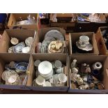 Six boxes of assorted china, to include Foley and Minton etc.