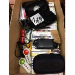 A quantity of X-Box games, Sony PSP's etc.