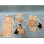 A collection of World War II German ephemera, letters and postcards etc.