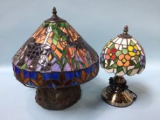 Two Tiffany style lamps