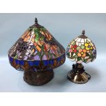 Two Tiffany style lamps