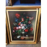 N. Bennett, modern, signed, 'Still Life', 100cm x 75cm