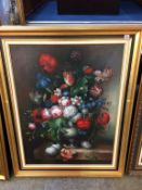 N. Bennett, modern, signed, 'Still Life', 100cm x 75cm