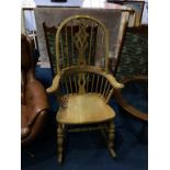 A Windsor rocking chair