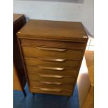 A teak White and Newton chest of drawers, 61cm wide