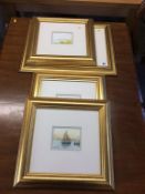 Digby Page, a set of four various watercolours, Coastal scenes