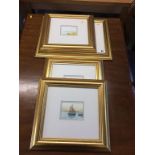 Digby Page, a set of four various watercolours, Coastal scenes