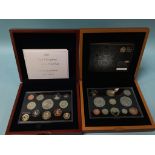 Two cased proof sets