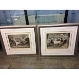 Pair, engraving, signed, Walter Dendy Sadler, 'Decanting' and 'The Letter', 49cm x 58cm