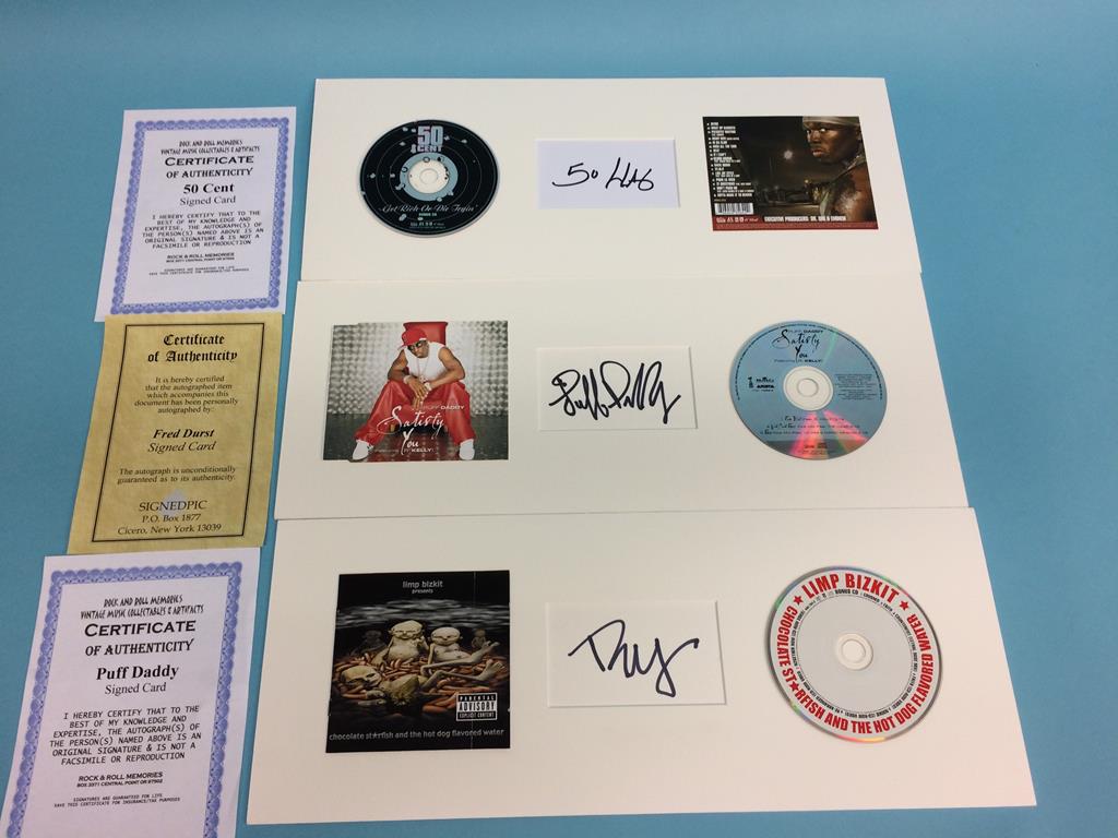 CD and autographs to include; U2, Simply Red (2), Bryan Ferry, Limp Bizkit (2), Beck, Coolio, The - Image 5 of 6