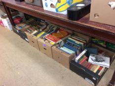 Six boxes of books