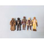 Vintage Star Wars figures, five Bounty Hunters, to include Boba Fett, Dengar and Bossk etc. (5)