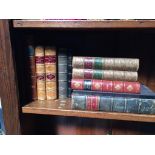 Collection of leather bound books