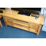 A low oak TV stand