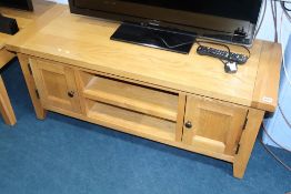 A low oak TV stand