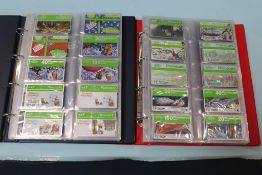 Collection of phone cards, in four folders