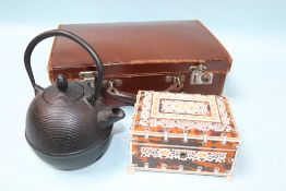 A teapot, jewellery box etc.