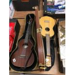 Two Ukuleles and cases