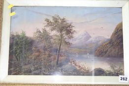 A pair of gilt framed oils, landscapes