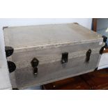 A tin trunk