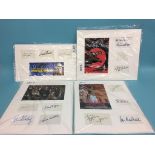 Signed photos and cards, McCloud - Terry Carter, JD Carron, Dennis Weaver, Gods and Monsters -