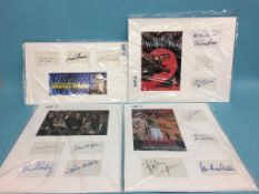 Signed photos and cards, McCloud - Terry Carter, JD Carron, Dennis Weaver, Gods and Monsters -