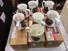 Six Danbury Mint tankards and one other