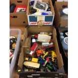 Two boxes of die cast toys